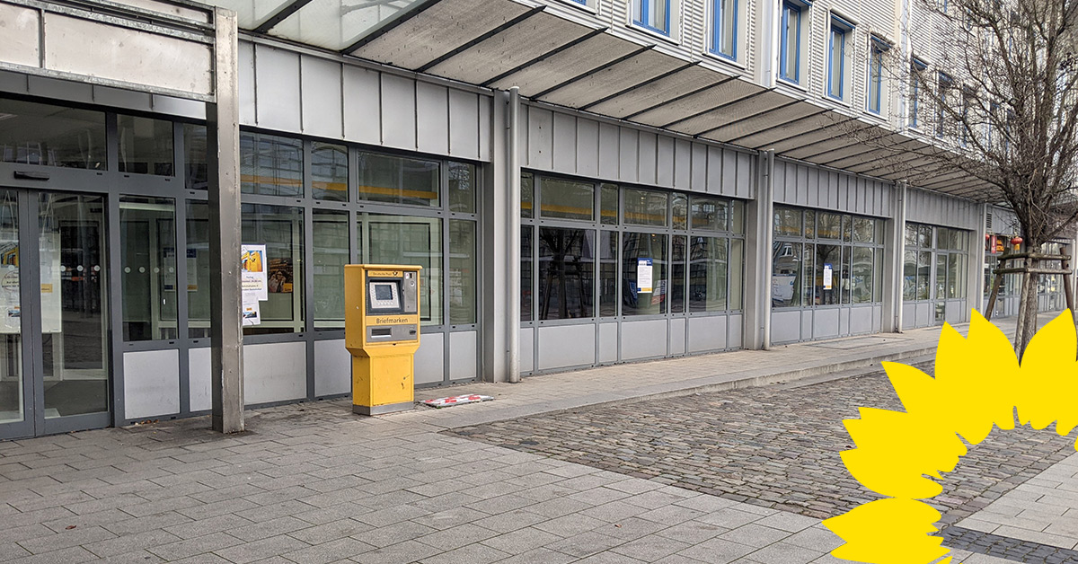 GRÜNE Idee wird realisiert: ehemalige Postbankfiliale wird Fahrradparkhaus